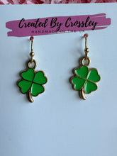 Load image into Gallery viewer, Four Leaf Clover Charm Earrings

