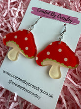 Load image into Gallery viewer, Mushroom Charm Earrings
