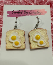Load image into Gallery viewer, Egg Toast Charm Earrings
