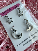 Load image into Gallery viewer, Star Moon Earring Duo
