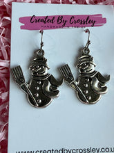Load image into Gallery viewer, Winter Snowman Charm Earrings
