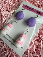 Load image into Gallery viewer, Milk Macaron Earring Duo
