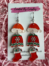 Load image into Gallery viewer, Festive Trio Charm Earrings
