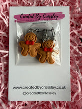 Load image into Gallery viewer, Chunky Gingerbread Clip On Earrings
