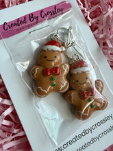 Load image into Gallery viewer, Chunky Gingerbread Man Clip On Earrings
