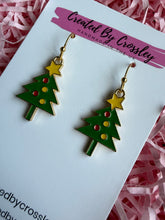 Load image into Gallery viewer, Christmas Tree Charm Earrings
