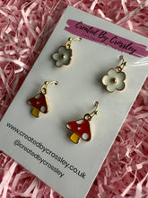Load image into Gallery viewer, Flower Mushroom Earring Duo
