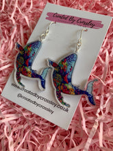 Load image into Gallery viewer, Ocean Whale Charm Earrings
