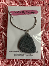 Load image into Gallery viewer, Sparkle Granite Grey Clay Earrings and Necklace
