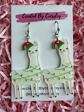 Load image into Gallery viewer, Christmas Llama Charm Earrings
