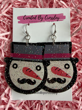 Load image into Gallery viewer, Large Snowman Charm Earrings
