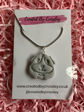 Load image into Gallery viewer, Guinea Pig Grey Clay Earrings and Necklace
