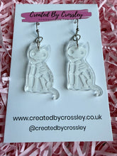 Load image into Gallery viewer, Skeleton Cat Charm Earrings
