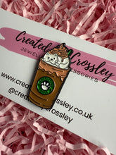 Load image into Gallery viewer, Catpuccino Cat Coffee Pin Badge
