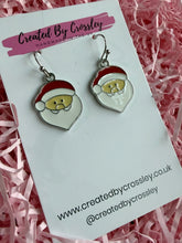 Load image into Gallery viewer, Santa Head Charm Earrings

