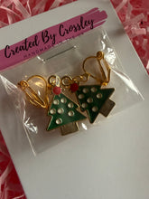 Load image into Gallery viewer, Christmas Tree Clip On Earrings
