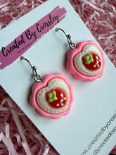 Load image into Gallery viewer, Strawberry Hearts Charm Earrings
