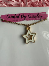 Load image into Gallery viewer, White Outline Star Charm Necklace
