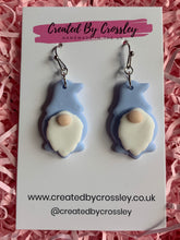 Load image into Gallery viewer, Light Blue Gonk Clay Earrings
