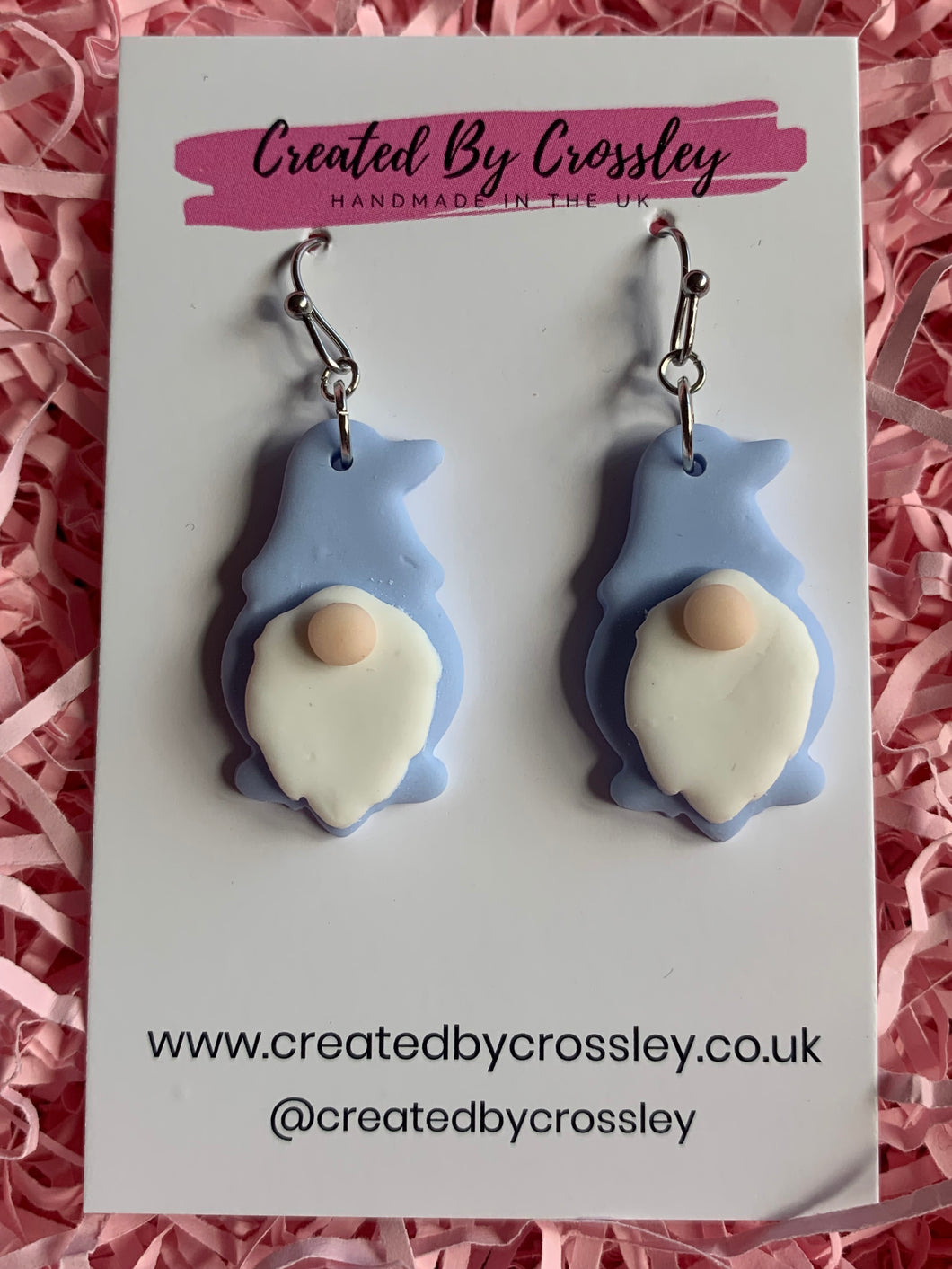 Light Blue Gonk Clay Earrings