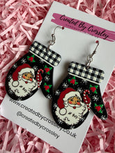Load image into Gallery viewer, Santa Claus Mitten Charm Earrings

