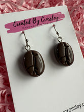 Load image into Gallery viewer, Coffee Bean Charm Earrings
