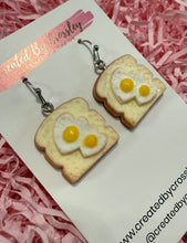 Load image into Gallery viewer, Egg Toast Charm Earrings
