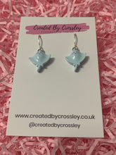 Load image into Gallery viewer, Blue Sting Ray Charm Earrings
