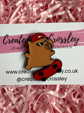 Load image into Gallery viewer, Skateboarding Capybara Pin Badge

