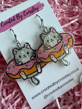 Load image into Gallery viewer, Donut Cat Charm Earrings
