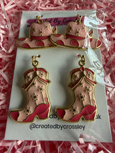 Load image into Gallery viewer, Pink Cowboy Earring Duo
