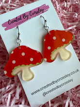 Load image into Gallery viewer, Mushroom Charm Earrings
