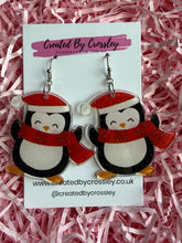 Load image into Gallery viewer, Large Penguin Charm Earrings
