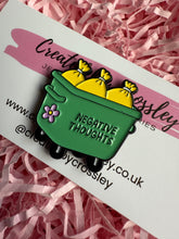 Load image into Gallery viewer, “Negative Thoughts” Trash Bin Pin Badge
