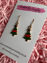 Load image into Gallery viewer, Christmas Tree Charm Earrings
