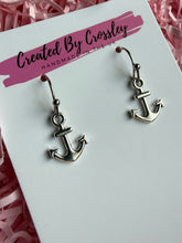 Load image into Gallery viewer, Anchor Charm Earrings

