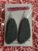 Load image into Gallery viewer, Sparkle Granite Grey Clay Earrings and Necklace
