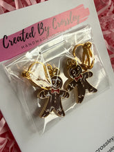 Load image into Gallery viewer, Gingerbread Man Clip On Earrings
