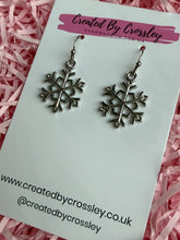 Load image into Gallery viewer, Snowflake Charm Earrings
