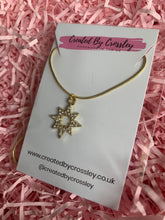 Load image into Gallery viewer, Gem Star Outline Charm Necklace
