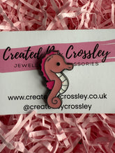 Load image into Gallery viewer, Seahorse Pin Badge
