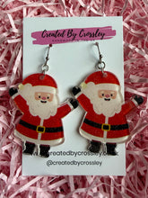 Load image into Gallery viewer, Large Santa Charm Earrings
