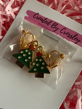 Load image into Gallery viewer, Christmas Tree Clip On Earrings
