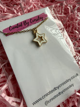 Load image into Gallery viewer, White Outline Star Charm Necklace
