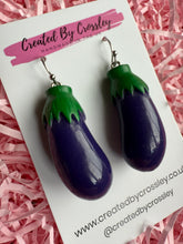 Load image into Gallery viewer, Aubergine Charm Earrings
