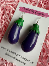 Load image into Gallery viewer, Aubergine Charm Earrings
