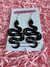 Load image into Gallery viewer, Large Snake Charm Earrings
