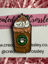 Load image into Gallery viewer, Catpuccino Cat Coffee Pin Badge
