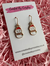 Load image into Gallery viewer, Winter Snowman Charm Earrings
