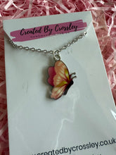 Load image into Gallery viewer, Pink Butterfly Charm Necklace
